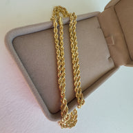Men's Rope Classic Chain 14K Solid Gold Necklace