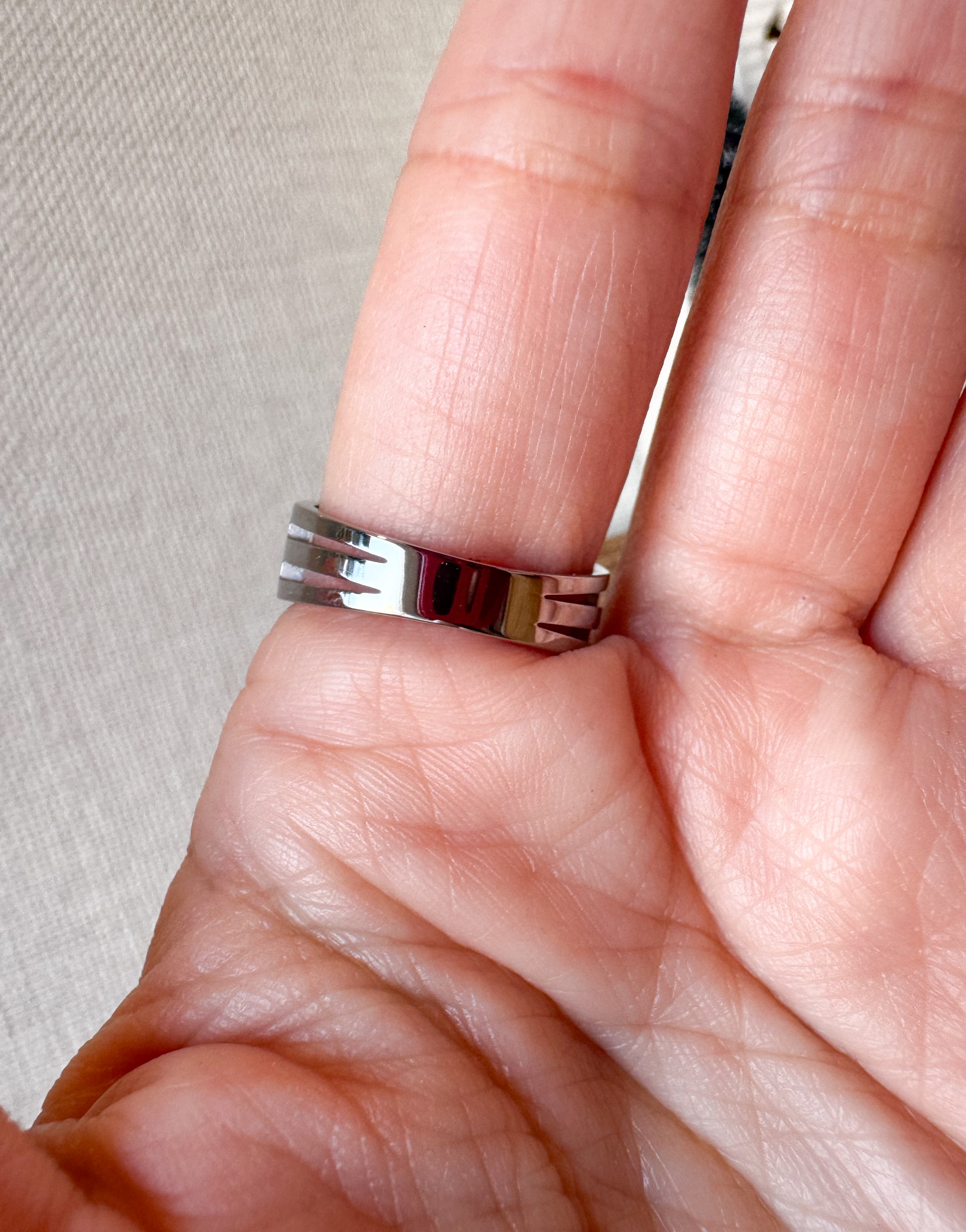 Gold & Silver 3 Layers Steel Rings