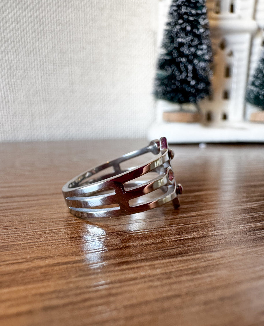 Gold & Silver 3 Layers Steel Rings