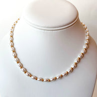Pearls and Balls Steel Necklace