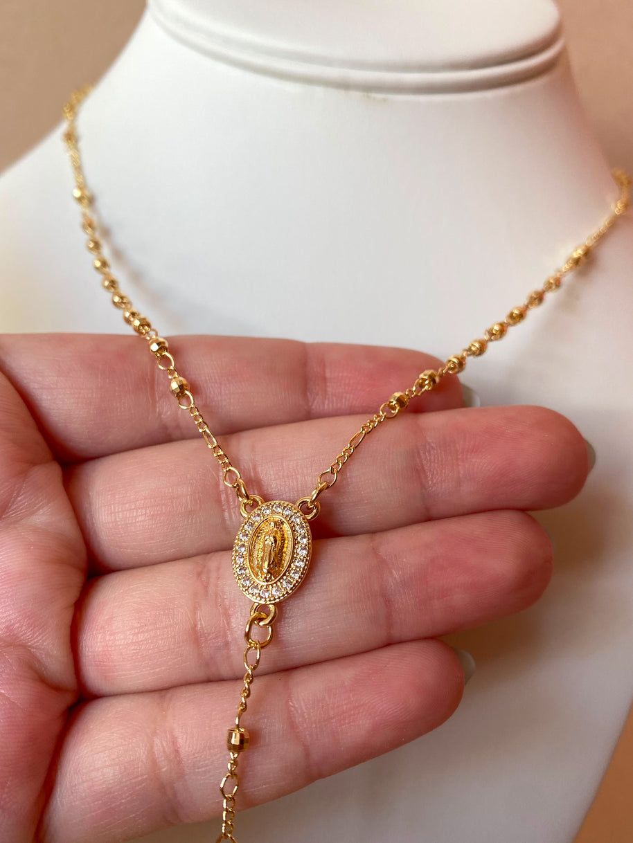 Golden Shiny Balls Guadalupe Rosary
