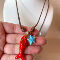 Different Styles of Fish Leather Adjustable Necklaces