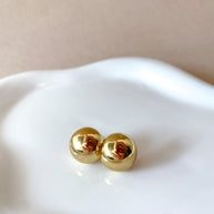 Golden Steel Circular Medium Earrings