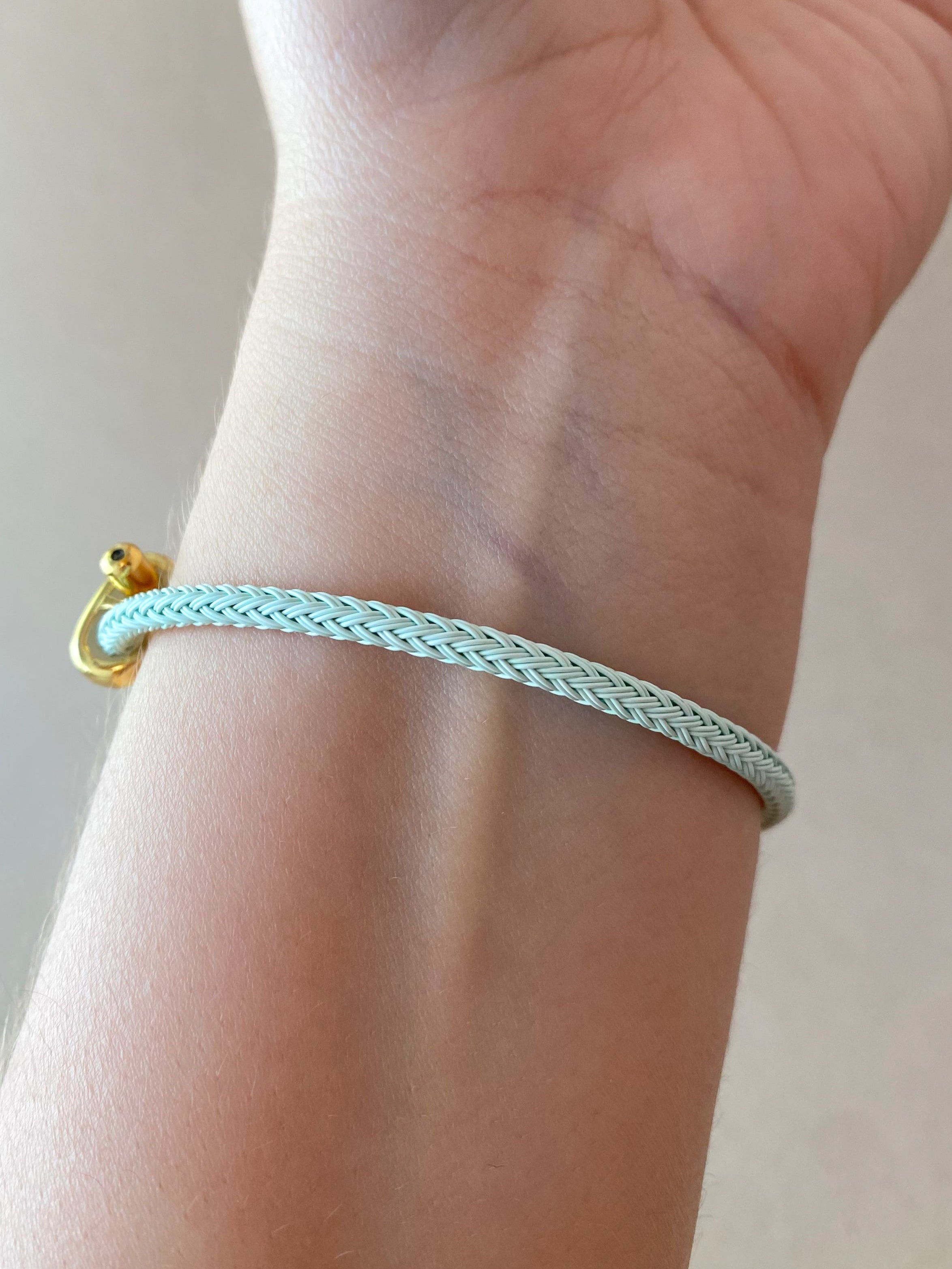 Fish and 2 Turkish Stone Tiger Eye Adjustable Bracelet