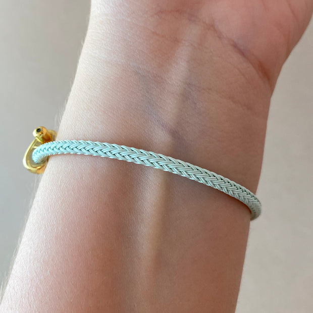Fish and 2 Turkish Stone Tiger Eye Adjustable Bracelet