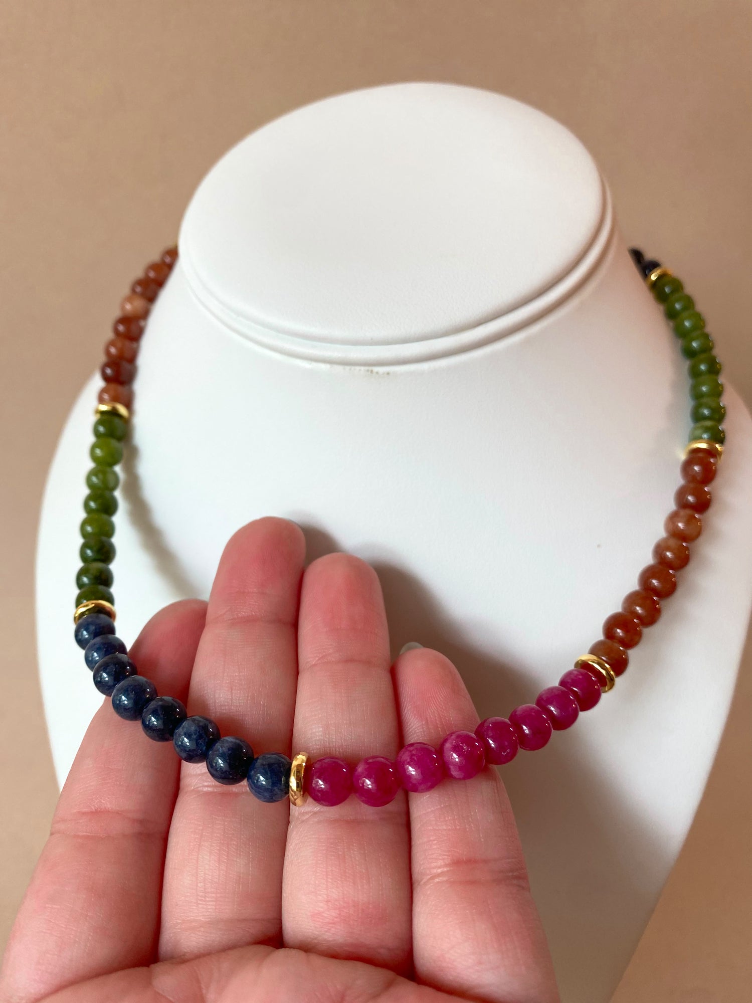 Dark Multicolor Beads Necklace