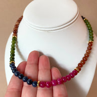 Dark Multicolor Beads Necklace