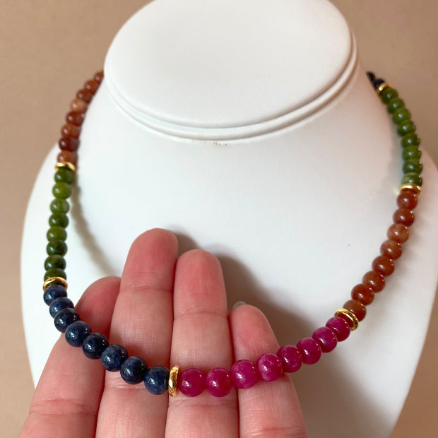 Dark Multicolor Beads Necklace