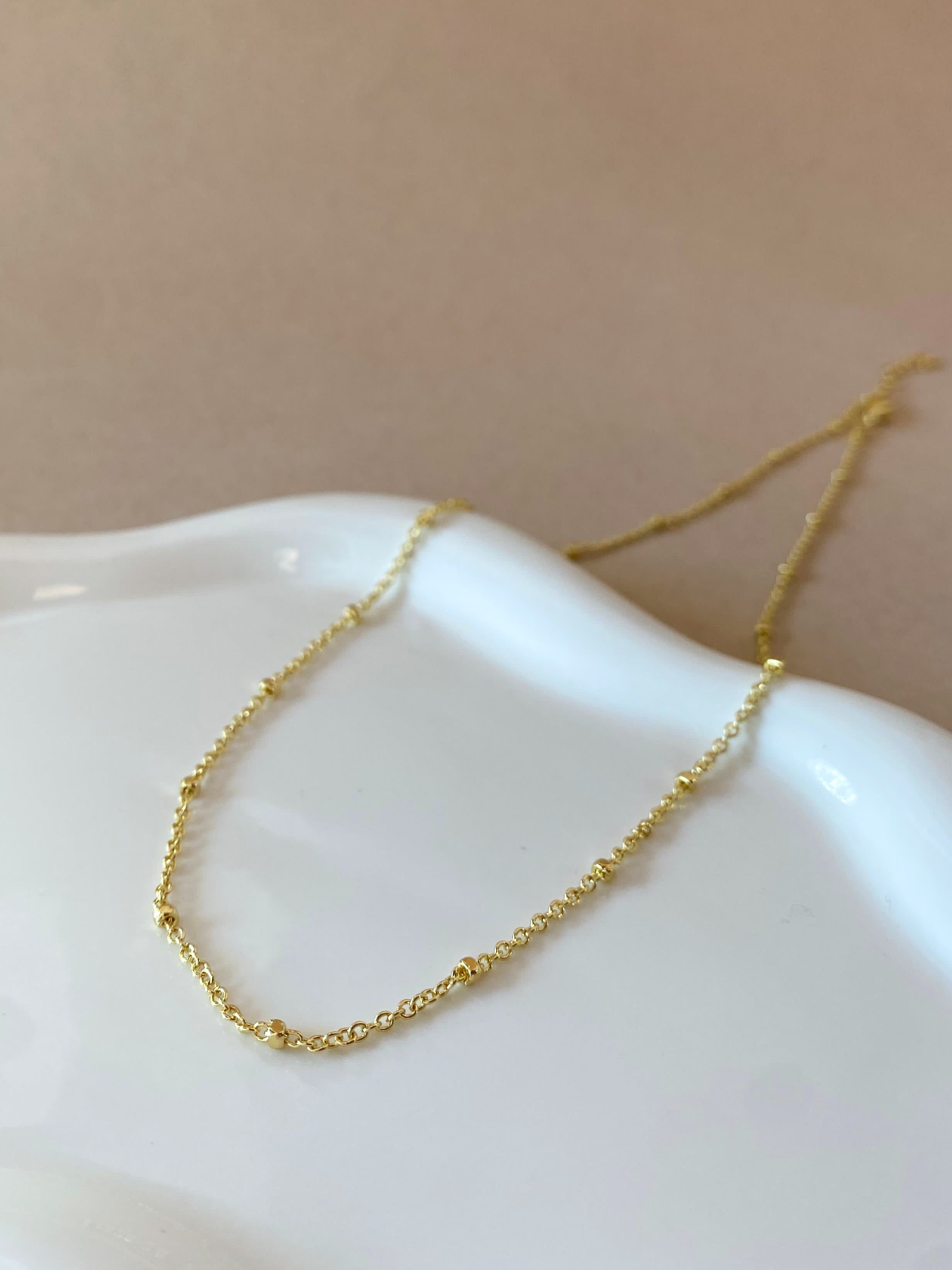Little Square Links Plain Golden Chain