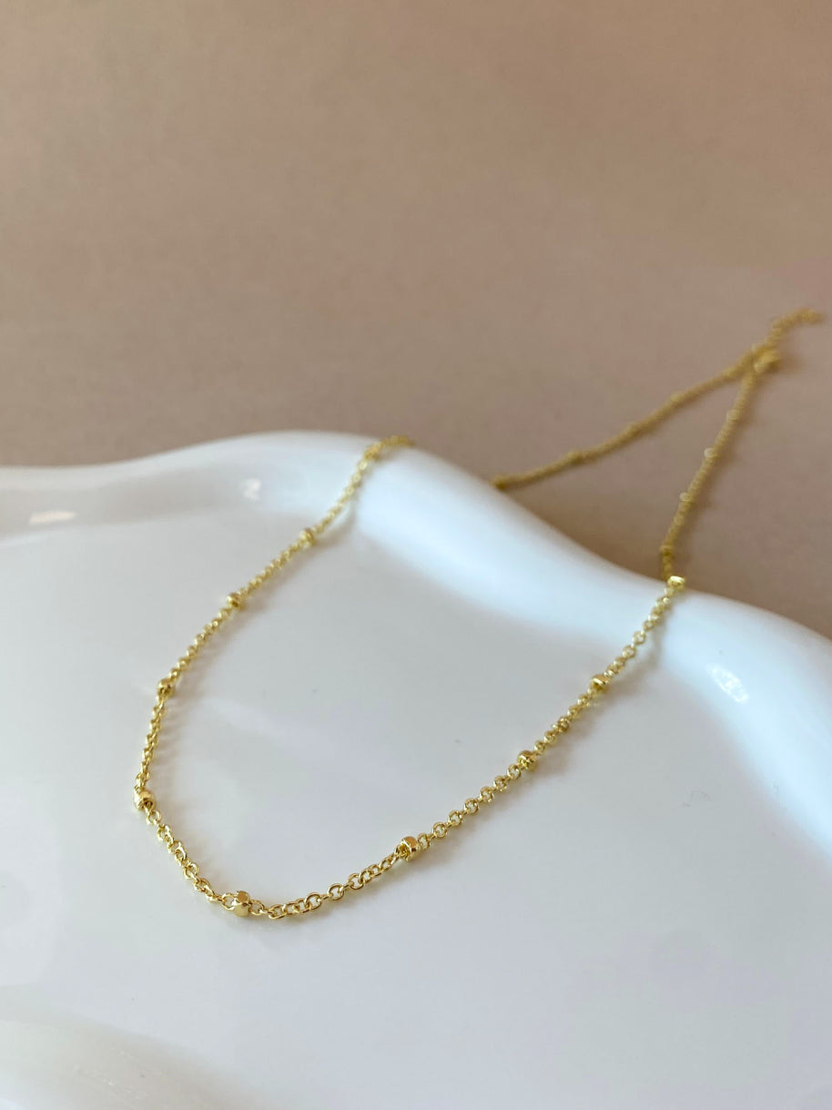 Little Square Links Plain Golden Chain