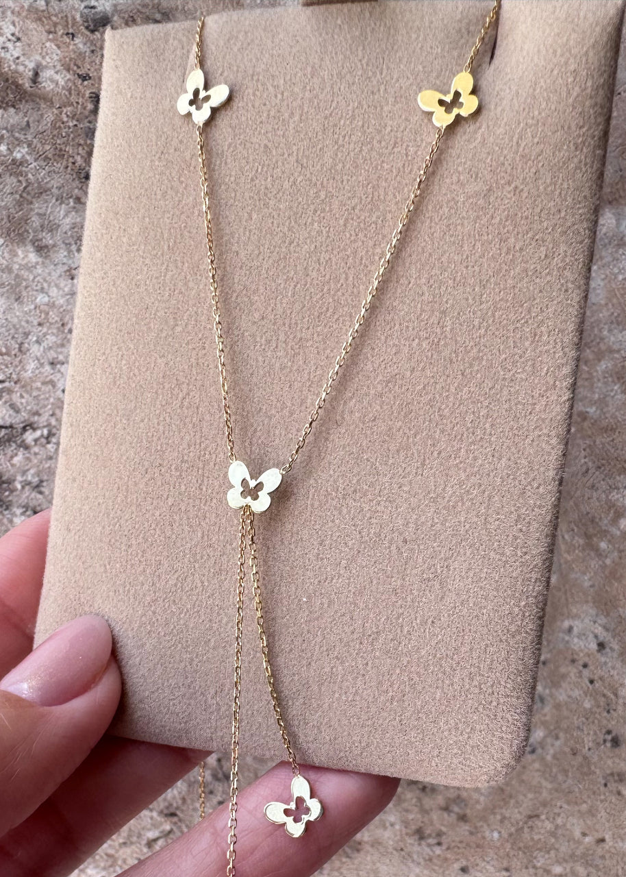Butterfly Chain 18k Italian Gold Necklace
