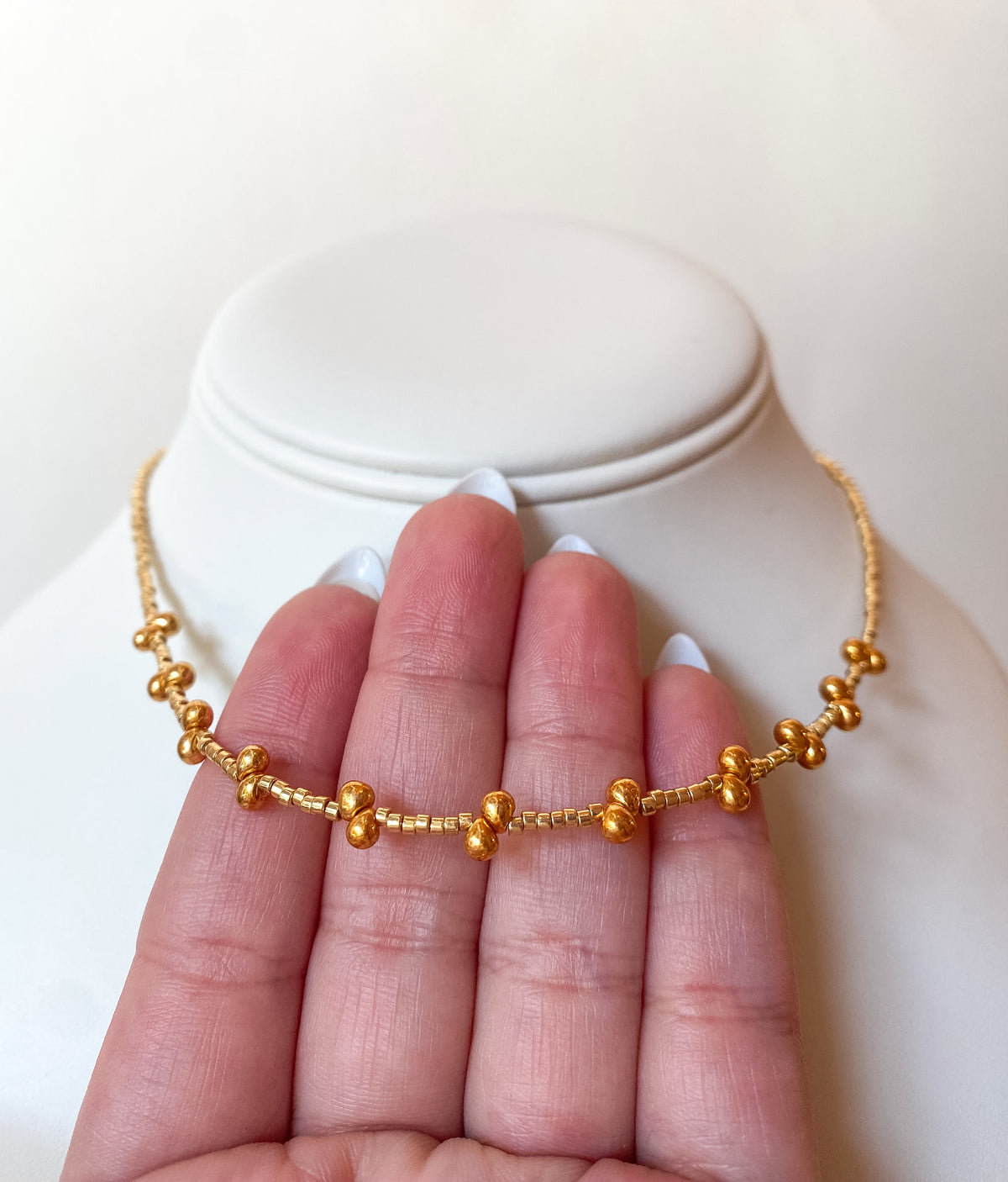 Golden Drop Styles Miyuki Choker Necklace