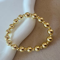Medium & Little Balls Elastic Bracelets in Silver & Gold