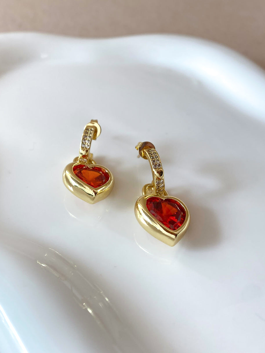 Red Heart Earrings