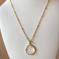 Virgin of the Valley Mother of Pearl Necklace