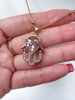 Load image into Gallery viewer, Hamsa Pink Necklace
