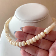 White Morganita Beads Necklace