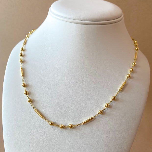 3 Balls Pattern Plain Golden Chain