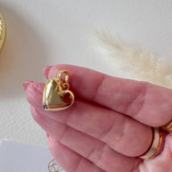 Little Golden Heart Silhouette Charm