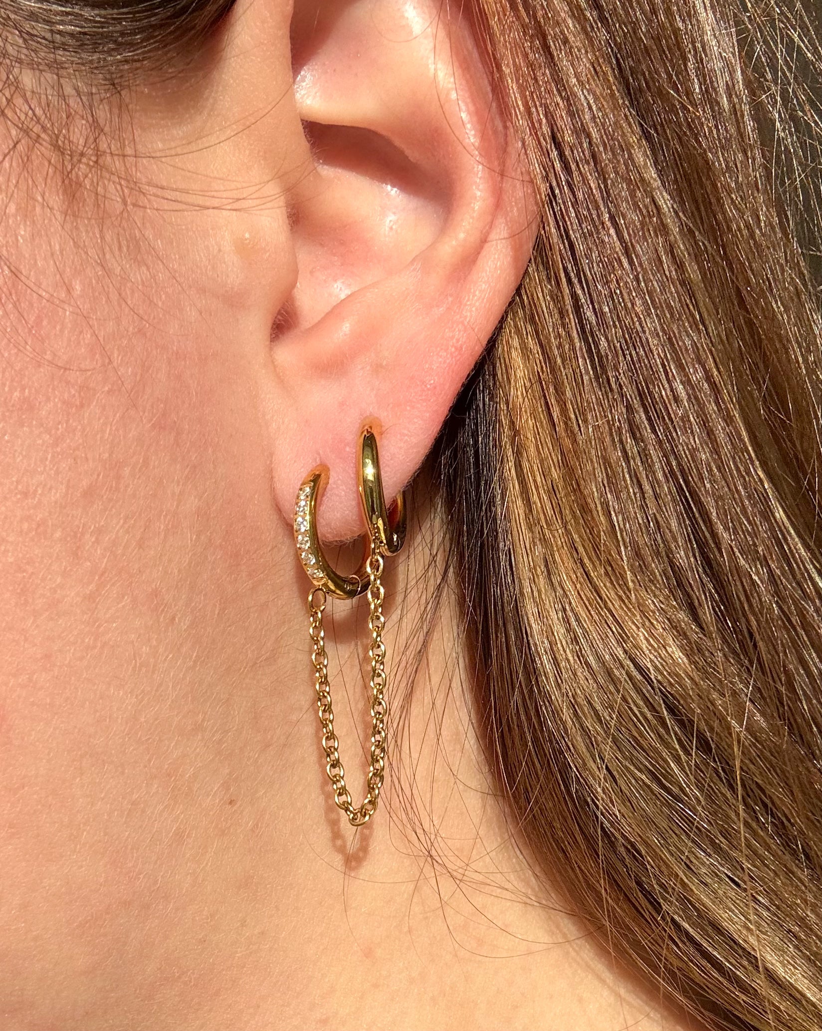 2 Hoops Style Earrings