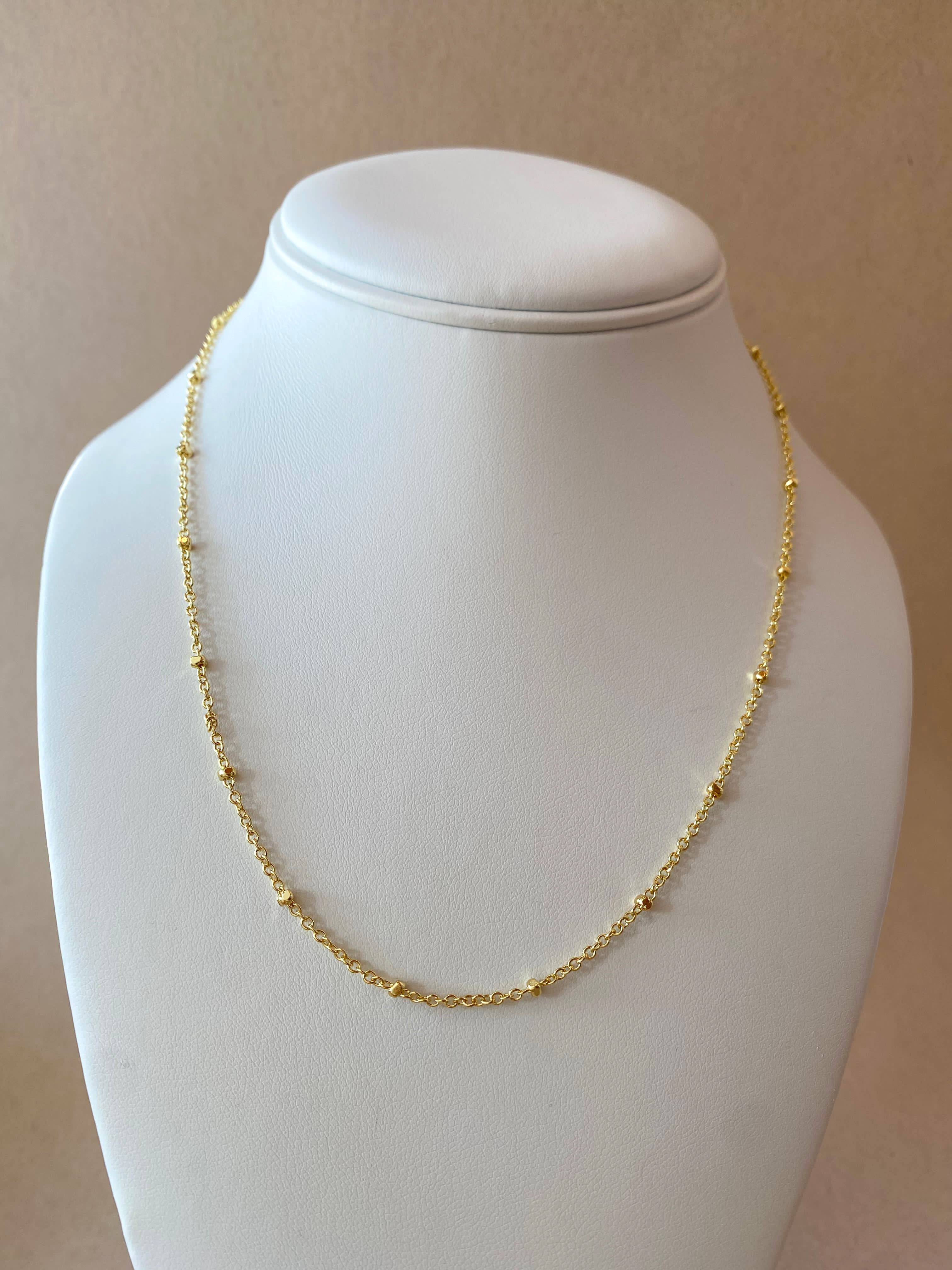 Little Square Links Plain Golden Chain