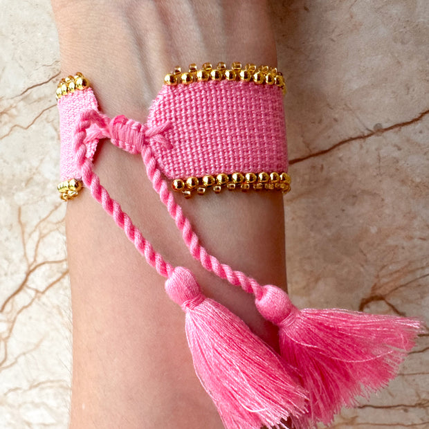 Pulsera Ajustable DIOS Rosada