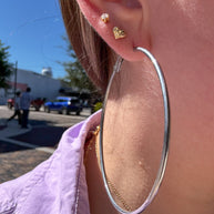 Classic Maxi Silver Hoops