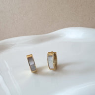 Golden Classic Mother Of Pearl Steel Hoops