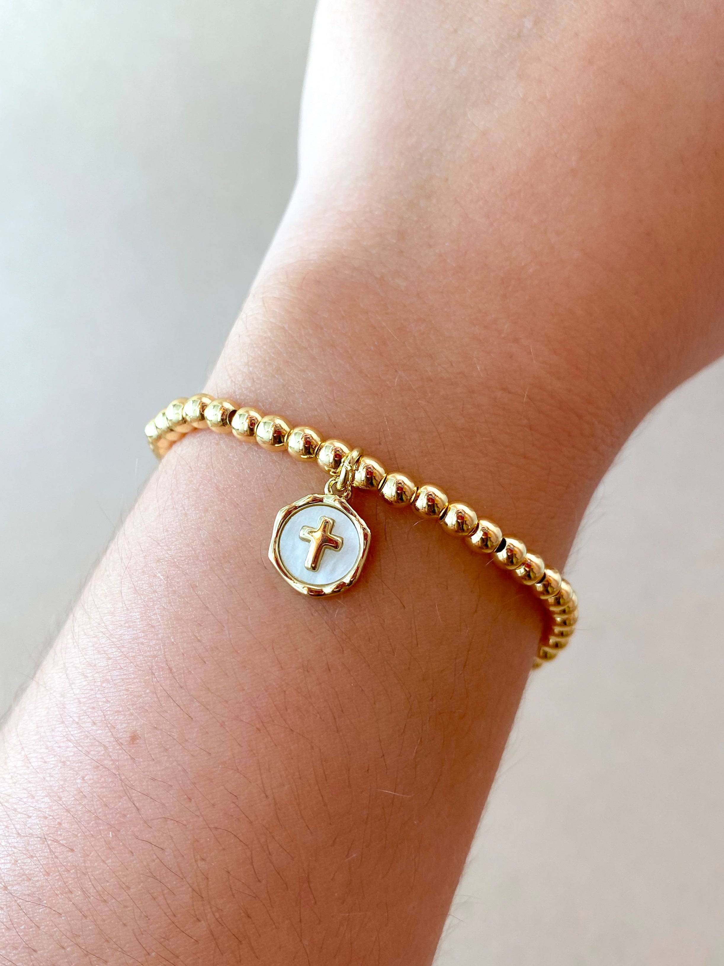 Tree of Life, Cross and Prayer Virgin Elastic Bracelets