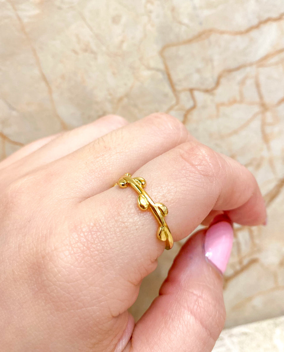 Little Golden Leaves Ring