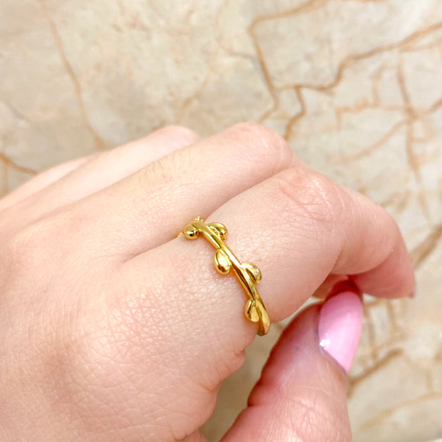 Little Golden Leaves Ring