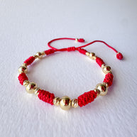 Red or Black Threads Golden Balls Style Bracelets
