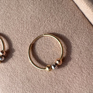 Argollas 3 Oros 18K