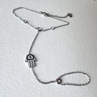 Silver Ring & Bracelet Hamsa Charm