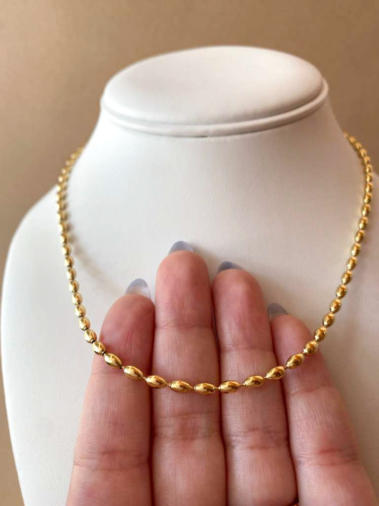Stainless steel chain Rice grain design