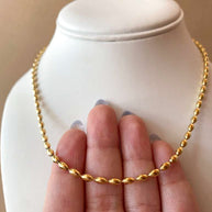 Stainless steel chain Rice grain design