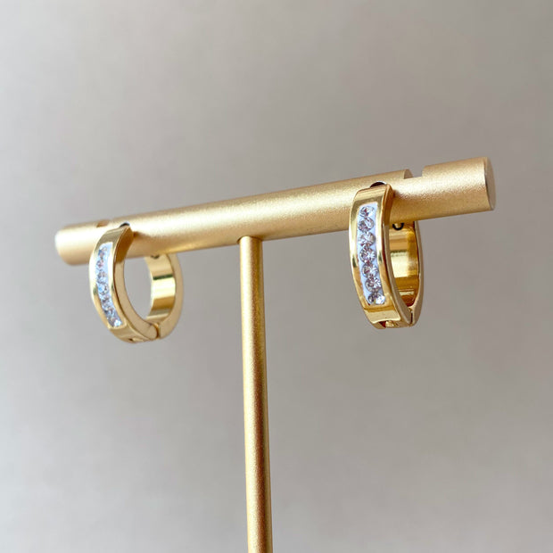 Little Crystal Steel Hoops