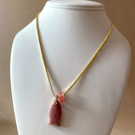 Fish Rhodochrosite and Turkish Stone Necklace