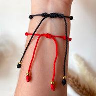 7 Knots Black or Red St Benedict Thread Bracelet
