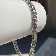 Silver Thin Links Bracelets for Men