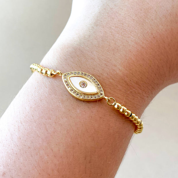 Evil Eye Golden Adjustable Bracelet