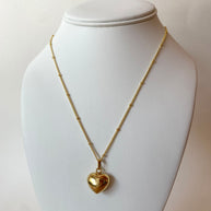 Golden Little Bombom Heart Necklace