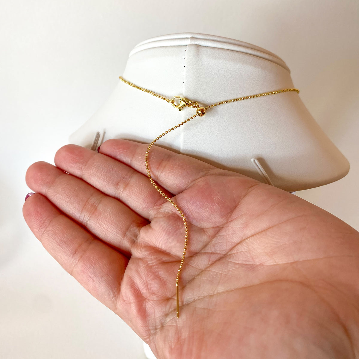 St Benedict and Cross White Scapular Adjustable Necklace