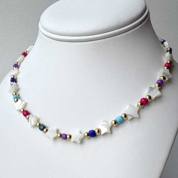 Multicolor Star Necklace