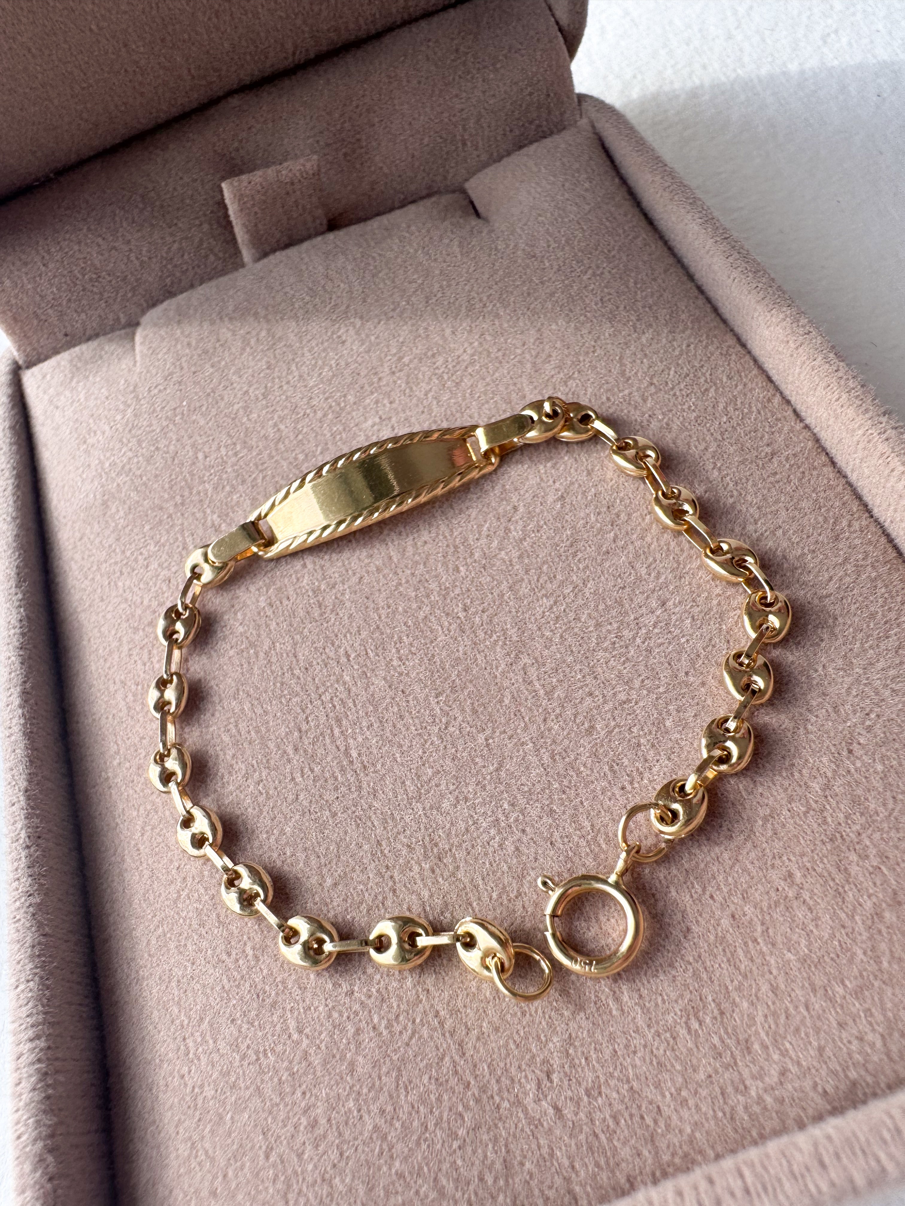 Esclava bebe Grano de Cafe 18K
