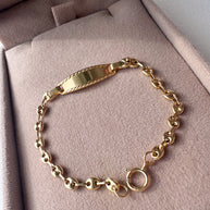 Esclava bebe Grano de Cafe 18K