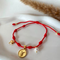 7 Knots Black or Red St Miguel Thread Bracelet