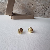 Nugget Style 10K Solid Italy Gold Earrings