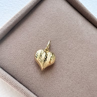 Medium Heart 14K Solid Gold Charm