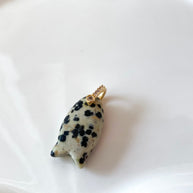Dalmatian Jasper Stone Fish Charms